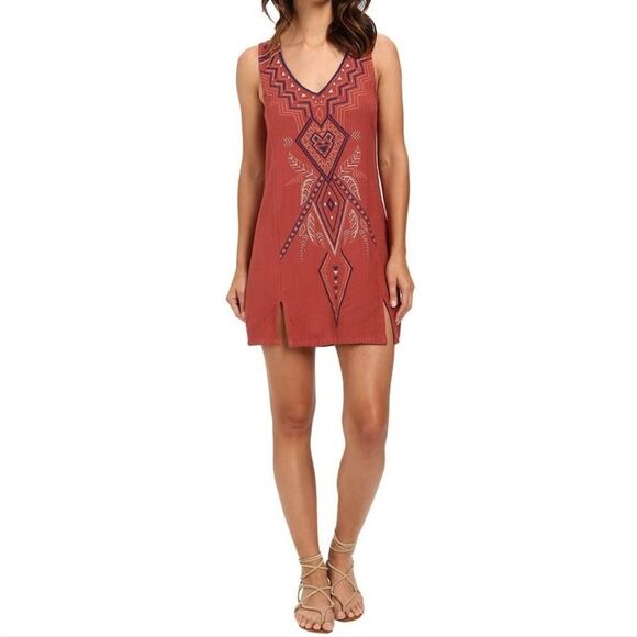 O'Neill + Cynthia Vincent Sunlit Dress Juniors Sleeveless Tribal Embroidered XS - Picture 5 of 11